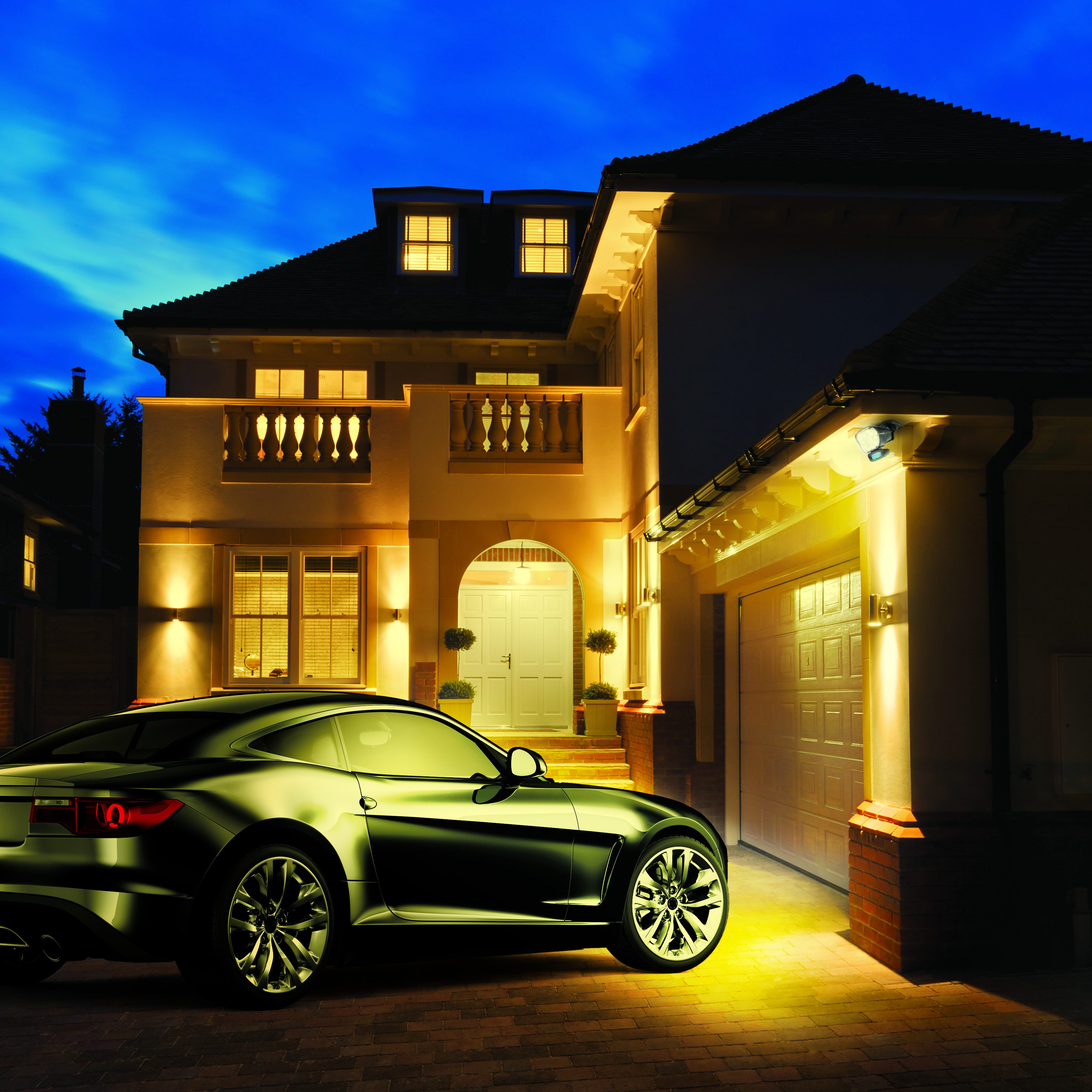 luxury house at night